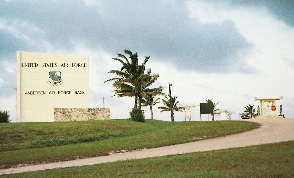 Andersen Air Force Base main gate.