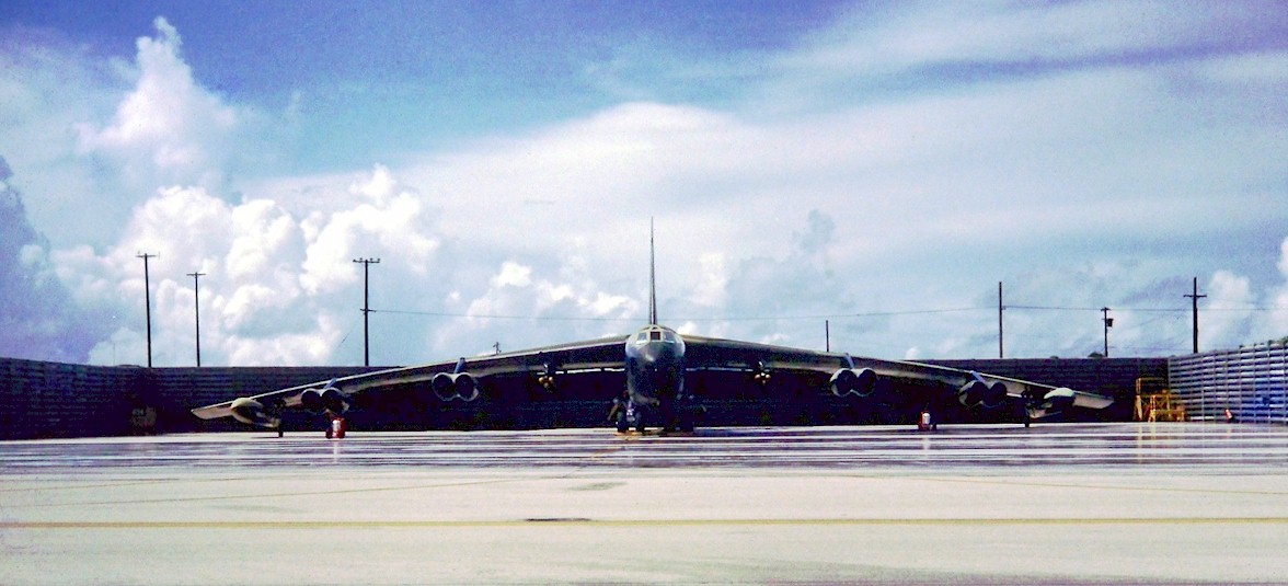 Revetment with loaded B-52.