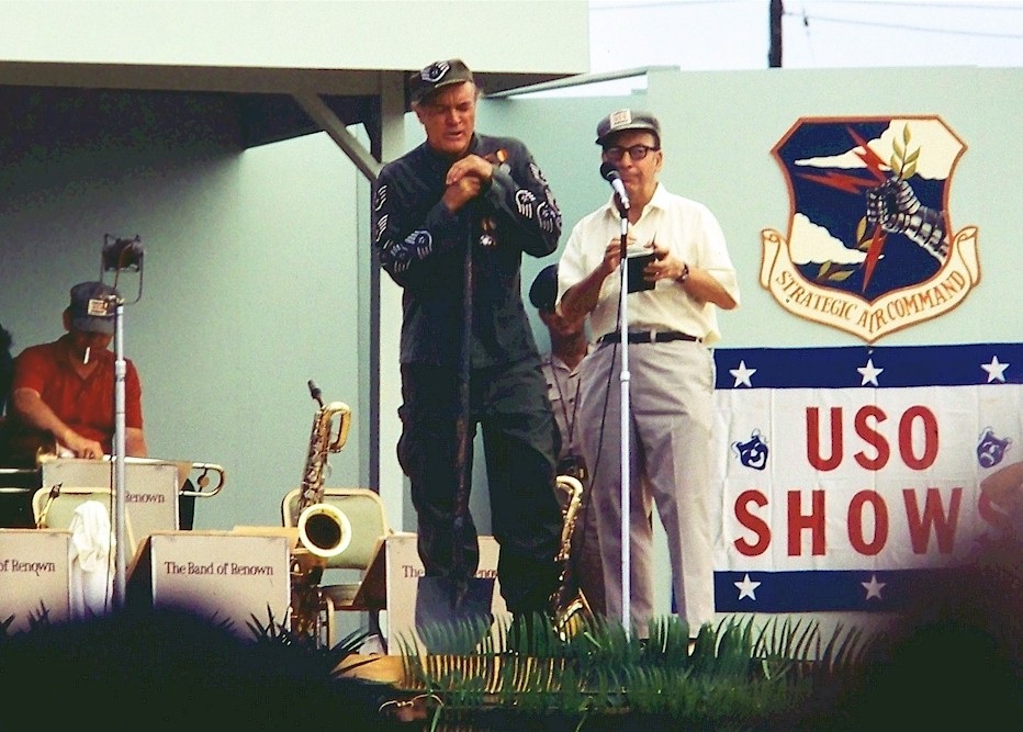 Bob Hope and Earl Wilson, Guam 1967.