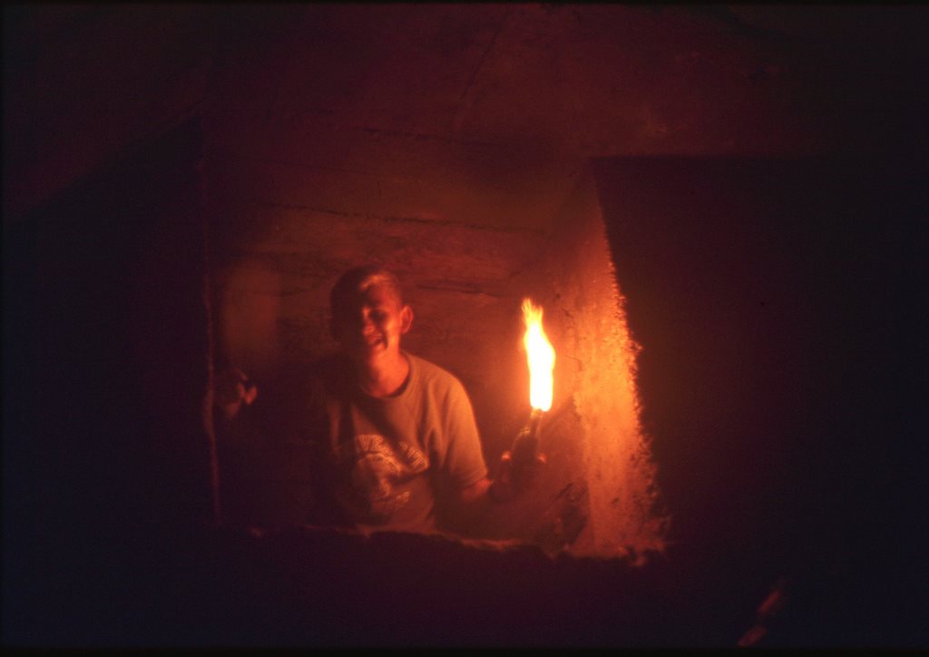 Inside a WWII Japanese bunker, Guam.