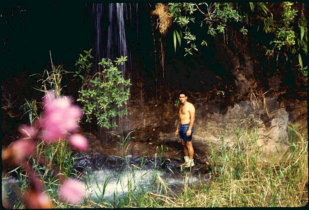 Andy at the bottom of the ravine.