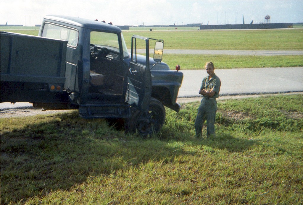 Truck stuck in a ditch