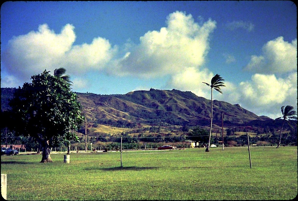 Park on southwest side of island.